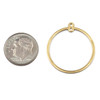 Brass 25x27.5mm hoop components with two loops, shown in raw and coated finishes, perfect for earrings and jewelry designs