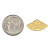Cherry Tree Beads Raw Brass 10x18mm Textured Fan Link Components with 2 Holes - 6 per bag 