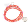 Crystal approx. 3x6mm Opaque Coral Pop Faceted Square Tube Beads with an AB finish - 20 inch strand