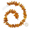 Cherry Tree Beads Unpolished Light Amber approx. 4-9x12-18mm Nugget Beads - 15 inch strand 