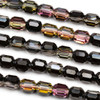 Crystal 6x7mm Blackberry Faceted Tube Beads with an AB finish - 8 inch strand