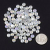 Cherry Tree Beads Crystal Beads - 5mm Faceted Octagonal Coin, Opaque Pearl White with an AB finish, 20 inch strand 