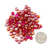 Cherry Tree Beads Crystal Beads - 5mm Faceted Octagonal Coin, Opaque Chili Pepper Red with an AB finish, 20 inch strand 