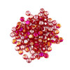 Cherry Tree Beads Crystal Beads - 5mm Faceted Octagonal Coin, Opaque Chili Pepper Red with an AB finish, 20 inch strand 