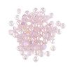 Cherry Tree Beads Crystal Beads - 5mm Faceted Octagonal Coin, Opaque Primrose Pink with an AB finish, 20 inch strand 