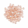 Cherry Tree Beads Crystal Beads - 5mm Faceted Octagonal Coin, Opaque Cherry Blossom Pink with an AB finish, 20 inch strand 