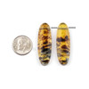 Cherry Tree Beads Amber approx. 12x38mm Top Side Drilled Oval Pendant Pair - 2 pieces 