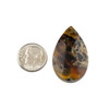 Cherry Tree Beads Amber approx. 22x35mm Top Front Drilled Teardrop Pendant - 1 piece 