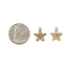 Cherry Tree Beads Raw Brass CZ Component - 10.5x12mm Flower Drop, Clear Cubic Zirconia Crystals, 6 per bag 