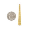 Cherry Tree Beads Brass Component - 6x43mm Hammered Tapered Rectangle Drop, 6 per bag 