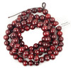 Cherry Tree Beads Schima Superba Wood Mala Round Bead Necklace on Elastic Cord 