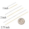 Cherry Tree Beads 304 Stainless Steel Headpins - 24 gauge, .3x1.4mm Flat Head, 100 per bag 