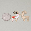 Cherry Tree Beads Enameled Gold Pewter 16x23mm Reindeer Charms - 2 per bag 
