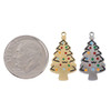 Cherry Tree Beads Stainless Steel 11x20mm Christmas Tree with Enameled Multicolored Ornaments Charms - 2 per bag  Cherry Tree Beads Stainless Steel 11x20mm Christmas Tree with Enameled Multicolored Ornaments Charms - 2 per bag