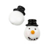 Cherry Tree Beads Handmade Lampwork Glass Beads - 20x26mm Snowman Face, 2 per bag