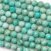 Cherry Tree Beads Russian Amazonite 8mm Faceted Round Beads - 15.5 inch strand 