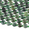 Cherry Tree Beads Moss Agate 10mm Faceted Hexagonal Cut Coin Beads - 8 inch strand 