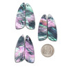 Cherry Tree Beads Black Lip Shell approx. 13x38mm Irregular Triangle Pendant Pair - 2 pieces 
