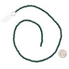 Cherry Tree Beads Crystal Beads - approx. 3x4mm Faceted Rondelle, Opaque Dark Emerald Green, 17 inch strand 