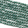 Cherry Tree Beads Crystal Beads - approx. 3x4mm Faceted Rondelle, Opaque Dark Emerald Green, 17 inch strand 