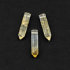 Cherry Tree Beads Citrine approx. 6x26mm Flat Top, Top Drilled Single Terminated Hexagonal Point Pendant - 1 per bag 