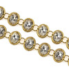 Cherry Tree Beads Raw Brass Crystal Chain - 11x13mm Oval Links with Clear Crystals and 5mm Open Jump Rings, 1 meter 