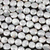 Cherry Tree Beads Freshwater Pearl approx. 10mm White Coin Beads - 8 inch strand 