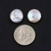 Cherry Tree Beads Freshwater Pearl approx. 10mm White Coin Beads - 2 pieces