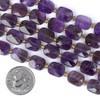 Cherry Tree Beads Gemstone 8x10mm Faceted Rectangle Beads - 8 inch strand 