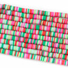 Cherry Tree Beads Polymer Clay 1x6mm Heishi Beads - Cherry Seafoam Mix #EF59, 16 inch strand