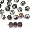 Cherry Tree Beads Crystal Beads - 8mm Faceted Pumpkins, Blackberry, 8 inch strand 