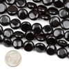 Cherry Tree Beads Special Gems -  Black Agate approx. 12mm Coin Beads - 15 inch strand 