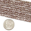 Crystal Beads - 2.5x3mm Faceted Rondelles, Opaque Mocha Mousse Brown, 15 inch strand
