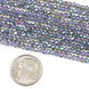 Crystal Beads - 2.5x3mm Faceted Rondelles, Mermaid Scales with an AB finish, 14 inch strand