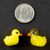 Cherry Tree Beads Handmade Lampwork Glass Beads - 16x19mm Yellow Duck, 2 per bag 