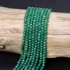 Crystal Beads - 2.5x3mm Faceted Rondelles, Opaque Green Velvet, 15 inch strand