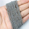 Cherry Tree Beads Crystal Beads - 2x3mm Faceted Rondelles, Opaque Light Fossil Gray, 15 inch strand 