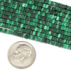 Cherry Tree Beads Natural Malachite 1.5x2.5mm Square Heishi Beads - 15 inch strand