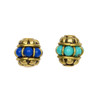 Cherry Tree Beads Tibetan Brass 10x10mm Barrel Beads - 1 per bag