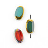 Cherry Tree Beads Glass Crystal 4x6mm Faceted Oval Beads with AB or Gold Edges - 13 inch strand 