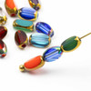 Cherry Tree Beads Glass Crystal 4x6mm Faceted Oval Beads with AB or Gold Edges - 13 inch strand 