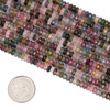 Cherry Tree Beads Rainbow Tourmaline 2x5mm Faceted Rondelle Beads - 15.5 inch strand 