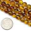 Amber 7-8mm Round Beads - 15 inch strand