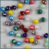 Cherry Tree Beads Crystal 6x6mm Opaque Faceted Rounded Teardrop Beads with AB Finish- 24 inch circular strand 