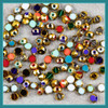 Cherry Tree Beads Crystal Beads - 4.5mm Coin with Faceted Gold Edges, approx. 10 inch strand 