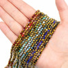 Cherry Tree Beads Crystal Beads - 4.5mm Coin with Faceted Gold Edges, approx. 10 inch strand 