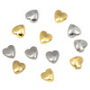 Cherry Tree Beads 304 Stainless Steel 8mm Top Side Drilled Heart Beads, 6 per bag 