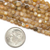 Cherry Tree Beads Red Abalone Shell 4mm Round Beads - 15 inch strand 