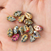 Cherry Tree Beads Glass Beads - 6.5x11mm Top Drilled Leaves, 8 inch strand 