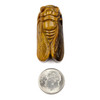 Cherry Tree Beads Yellow Tigereye 19x41mm Top Front-to-Back Drilled Cicada Pendant, 1 piece 